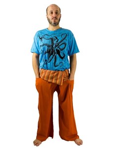Zavinovací kalhoty Fisherman oranžové