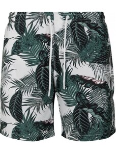 Pánské koupací šortky Urban Classics Pattern Swim Shorts - palm leaves