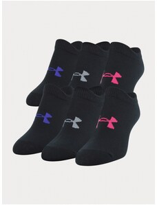 Sada šesti černých holčičích ponožek Essential Under Armour