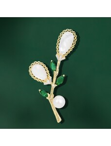 Éternelle Brož s perlou Valeria - květina