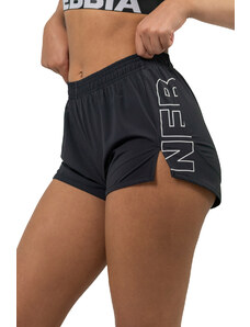 NEBBIA FIT Activewear šortky 442 Black