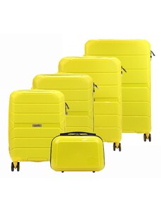 Sada cestovních kufrů Jony Z01 x5 Z žlutá