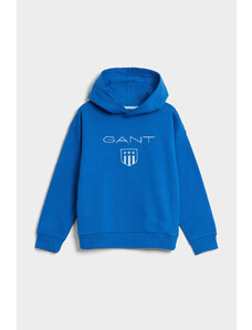 MIKINA GANT D2. CONTRAST SHIELD RELAXED HOODIE modrá 122/128