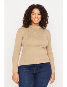 Trendyol Curve Norek Crew Neck Pletená halenka