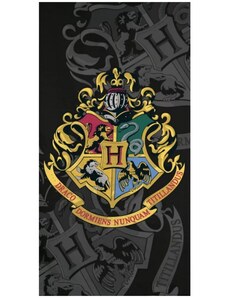 BrandMac Plážová osuška Harry Potter - motiv erb Hogwarts - 100% bavlna - 70 x 140 cm