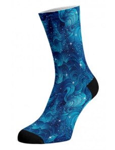 SPACE WAVES bavlněné potištěné veselé ponožky Walkee 37-41
