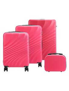 Cestovní kufr Gregorio - růžový vel.L