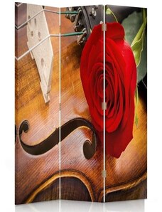 Gario Paraván Růže na houslích Rozměry: 110 x 170 cm, Provedení: Klasický paraván