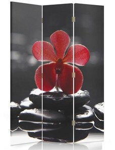 Gario Paraván Zen s červenou orchidejí Rozměry: 110 x 170 cm, Provedení: Klasický paraván