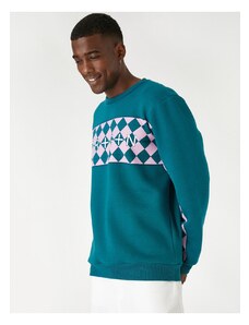Koton Motto Printed Sweatshirt Raised