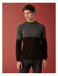 Koton Crew Neck Sweater Color Blocked