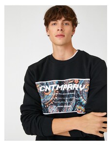 Koton Printed Sweatshirt Crew Neck