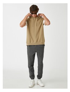 Koton Marked Sweatpants With Lace-Up Waist.