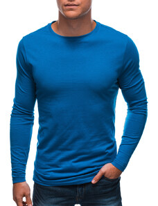 EDOTI Pánské tričko s dlouhým rukávem bez potisku EM-LSBL-0103 - modré