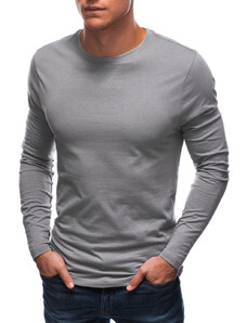 EDOTI Pánské tričko s dlouhým rukávem bez potisku EM-LSBL-0103 - šedé