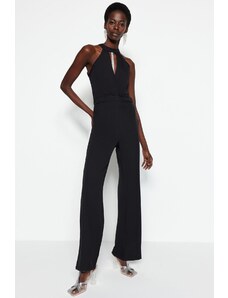 Trendyol Black Woven Jumpsuit with Shiny Stones