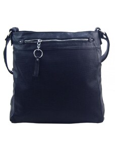 TESSRA Velká tmavě modrá crossbody dámská kabelka D5580