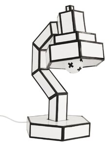 Stolní lampa CUT & PASTE Seletti 58 cm černobílá
