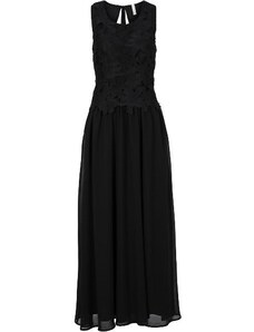 Dlouhé černé plesové šaty holá záda A432