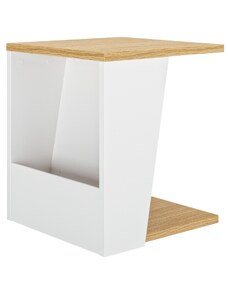 Bílý dubový odkládací stolek TEMAHOME Albi 40 x 40 cm