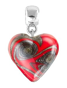 Přívěsek Fire Heart s unikátní perlou Lampglas