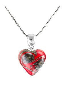 Dámsky Náhrdelník Fire Heart s unikátní perlou Lampglas