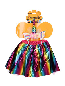 wiky Set karneval - jednorožec barevný s duhovým rohem a sukní