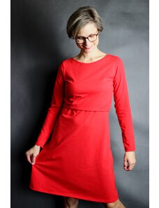 Kojicí šaty Vanessa Oriclo - červené