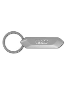 Audi přívěsek na klíče z nerezové oceli, stříbrný