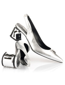 LODIČKY KARL LAGERFELD METALIK SLINGBACK