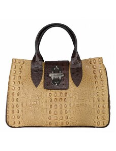 Luxusní italská kabelka z pravé kůže VERA "Mekona" 24,5x33cm