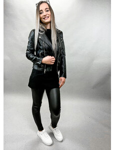 Italská móda Koženková bunda CORENTINE/BLACK