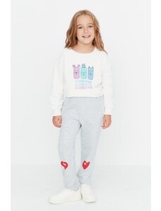 Trendyol Gray Patterned Girl Knitted Sweatpants