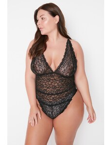 Trendyol Curve Black Lace Snap Body Bodysuit