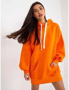 Fashionhunters Dámská basic mikina s kapucí - oranžová