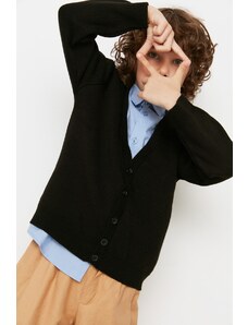 Trendyol Black Button Detailed Boy Knitwear Cardigan