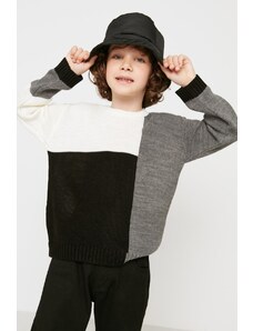 Trendyol Boy Multi Color Color Block Knitwear Sweater