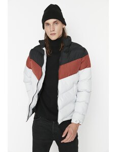Trendyol černý větruodolný péřový zimní kabát regular fit