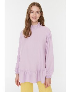 Trendyol Lilac Woven Frilly Tunic