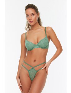 Trendyol Green Lace Underwire Cupless Underwear Set