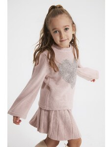 Trendyol Pink Plush Detailed Girls' Knitwear Sweater