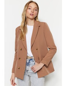 Trendyol Light Brown Regular Lined Woven Blazer Jacket