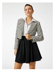 Koton Double Breasted Crop Blazer Jacket