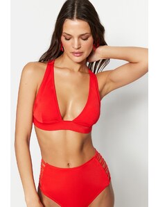 Trendyol Red Triangle Bikini Top