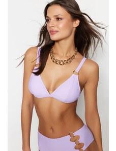 Trendyol Lilac Triangle Accessory Bikini Top