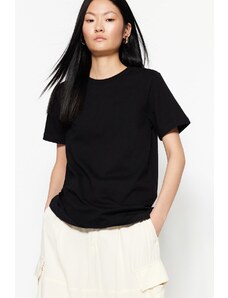 Trendyol Black 100% Cotton Premium Basic Crew Neck Knitted T-Shirt