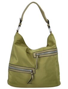 INT COMPANY Trendová dámská látková kabelka Sarai, olivově zelená