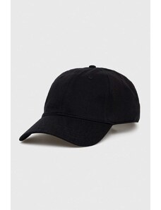 Bavlněná baseballová čepice Lacoste černá barva