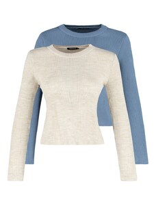 Trendyol Indigo-Stone 2dílný pletený svetr