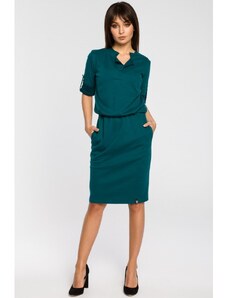 BeWear Dámské mini šaty Yi B056 zelená M